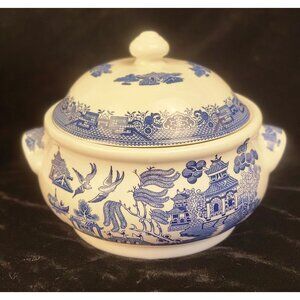 Vintage Blue Willow Casserole Dish